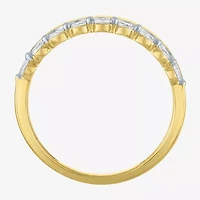 (G-H / Si2-I1) Womens 1/3 CT. T.W. Lab Grown White Diamond 10K Gold Anniversary Band
