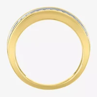 (G-H / Si-I1)) Womens 6.5MM 1 CT. T.W. Lab Grown White Diamond 10K Gold Anniversary Wedding Band
