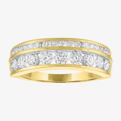 (G-H / Si2-I1)														 Womens 6.5MM 1 CT. T.W. Lab Grown White Diamond 10K Gold Anniversary Wedding Band
