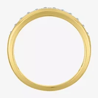 (Gh / Si2 I1)\T\T\T\T\T\T\T\T\T\T\T\T\T\T Womens 1/4 CT. T.W. Lab Grown White Diamond 10K Gold Anniversary Wedding Band