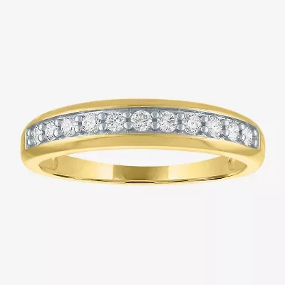 (Gh / Si2 I1)														 Womens 1/4 CT. T.W. Lab Grown White Diamond 10K Gold Anniversary Wedding Band