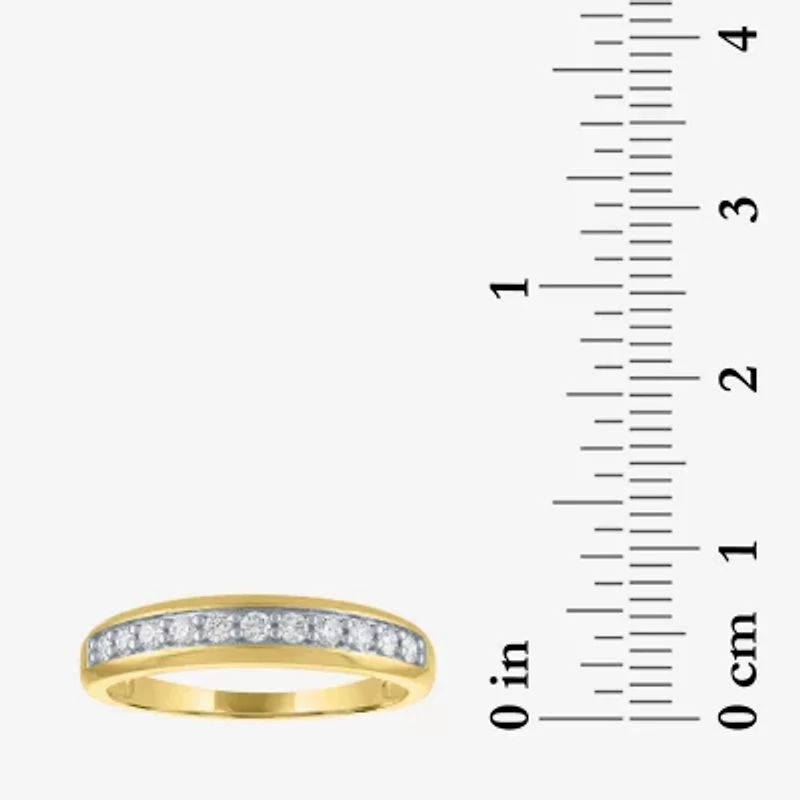 (Gh / Si2 I1)														 Womens 1/4 CT. T.W. Lab Grown White Diamond 10K Gold Anniversary Wedding Band