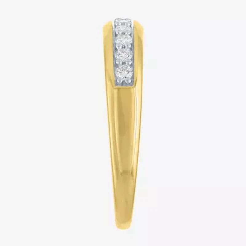 (Gh / Si2 I1)														 Womens 1/4 CT. T.W. Lab Grown White Diamond 10K Gold Anniversary Wedding Band