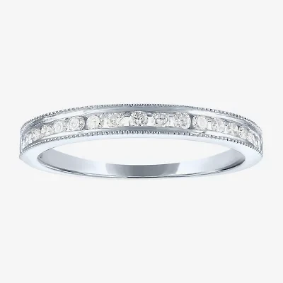 (G-H / Si2-I1)												 Womens 1/4 CT. T.W. Lab Grown White Diamond 10K Gold Wedding Band