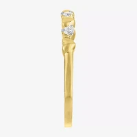(G-H / Si2 I1)														 Womens 1/10 CT. T.W. Lab Grown White Diamond 10K Gold Heart Anniversary Wedding Band