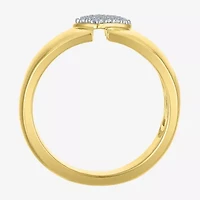 Diamond Addiction (G-H, Si2-I1) Womens 11M 1/10 CT. T.W. Lab Grown White 14K Gold Over Silver Sterling Heart Band