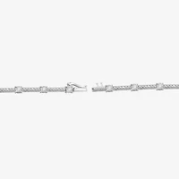 Womens 1/4 CT. T.W. Lab Grown White Diamond Sterling Silver 7.25 Inch Tennis Bracelet