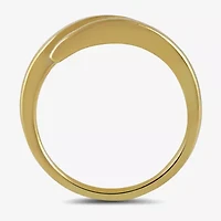(F / Si1) Womens 1/4 CT. T.W. Lab Grown White Diamond Sterling Silver Crossover Cocktail Ring