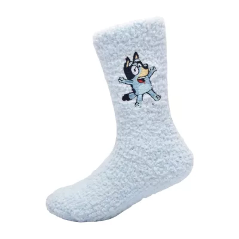 Cozy Little & Big Kid Girls 3 Pair Bluey Crew Socks