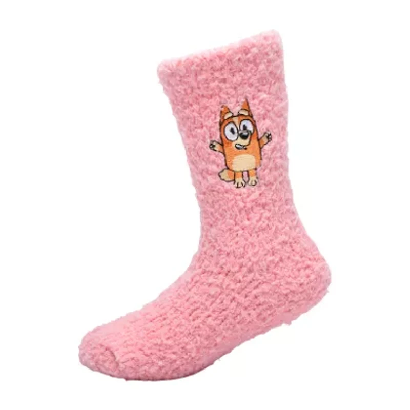 Cozy Little & Big Kid Girls 3 Pair Bluey Crew Socks