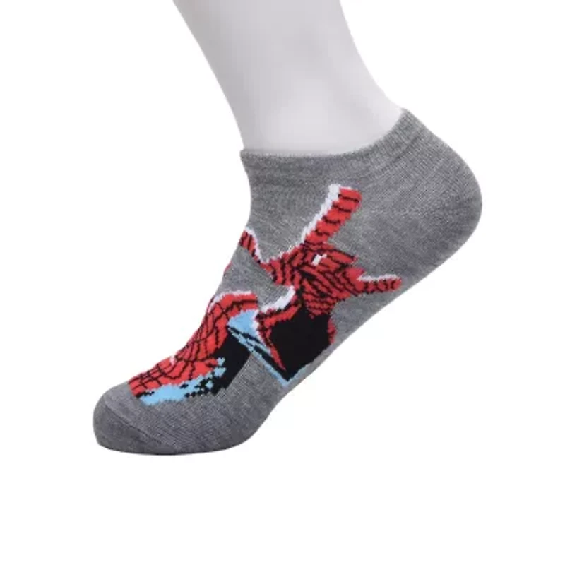 Little & Big Kid Boys 6 Pair Spiderman No Show Socks