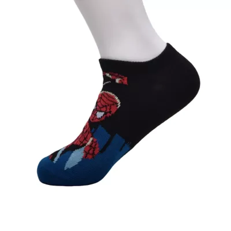 Little & Big Kid Boys 6 Pair Spiderman No Show Socks