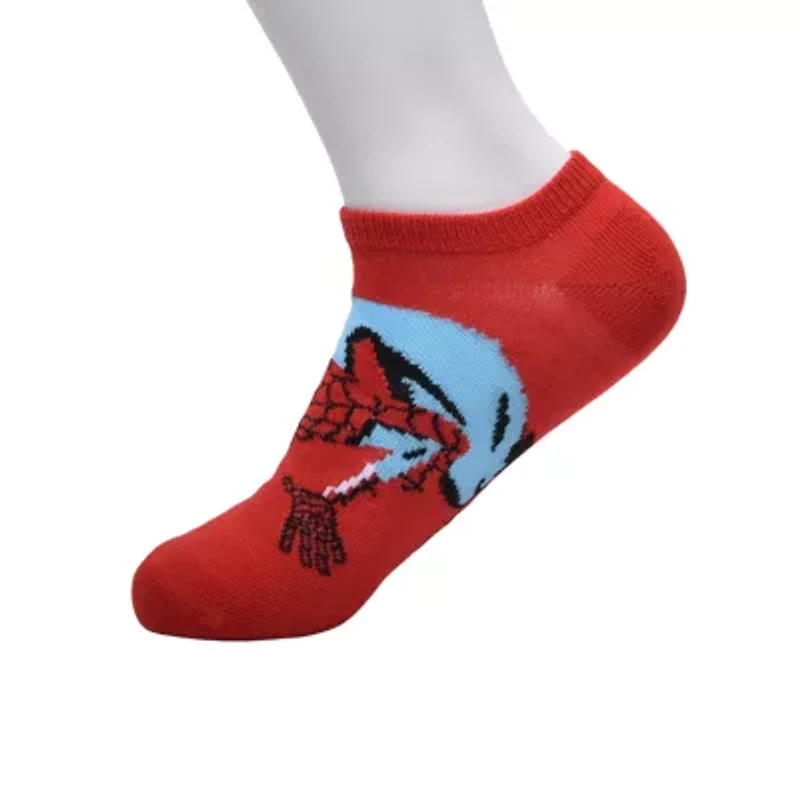 Little & Big Kid Boys 6 Pair Spiderman No Show Socks