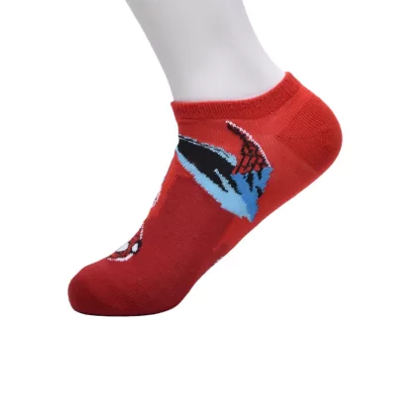 Little & Big Kid Boys 6 Pair Spiderman No Show Socks