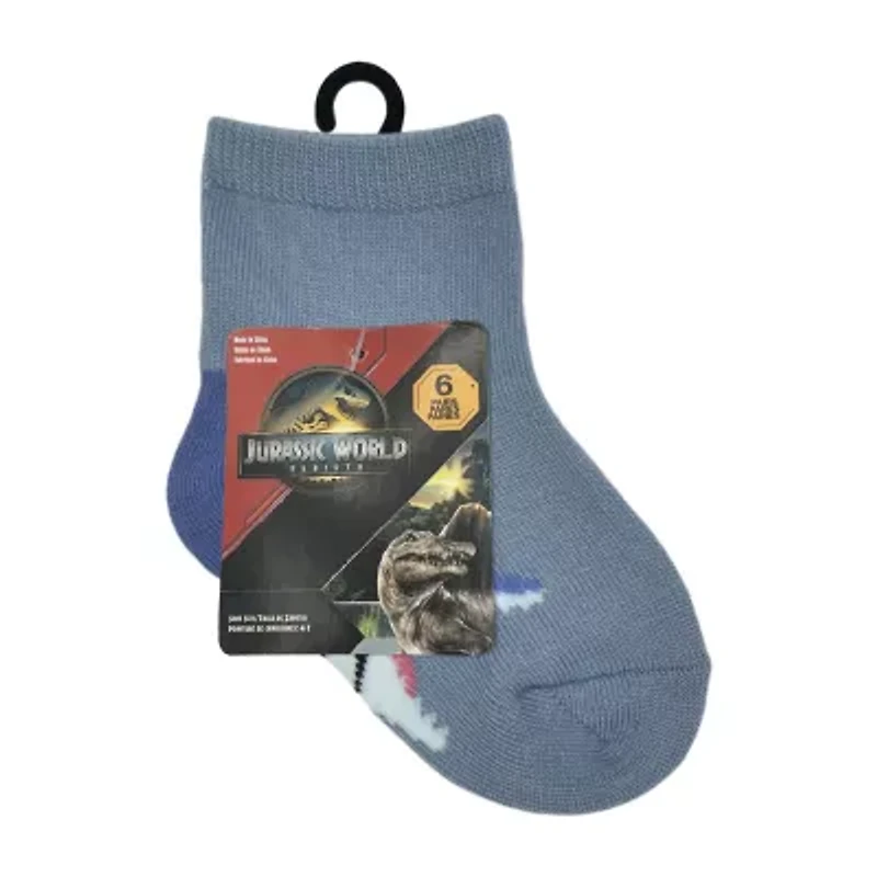 Toddler Boys Jurassic World Quarter Ankle Socks