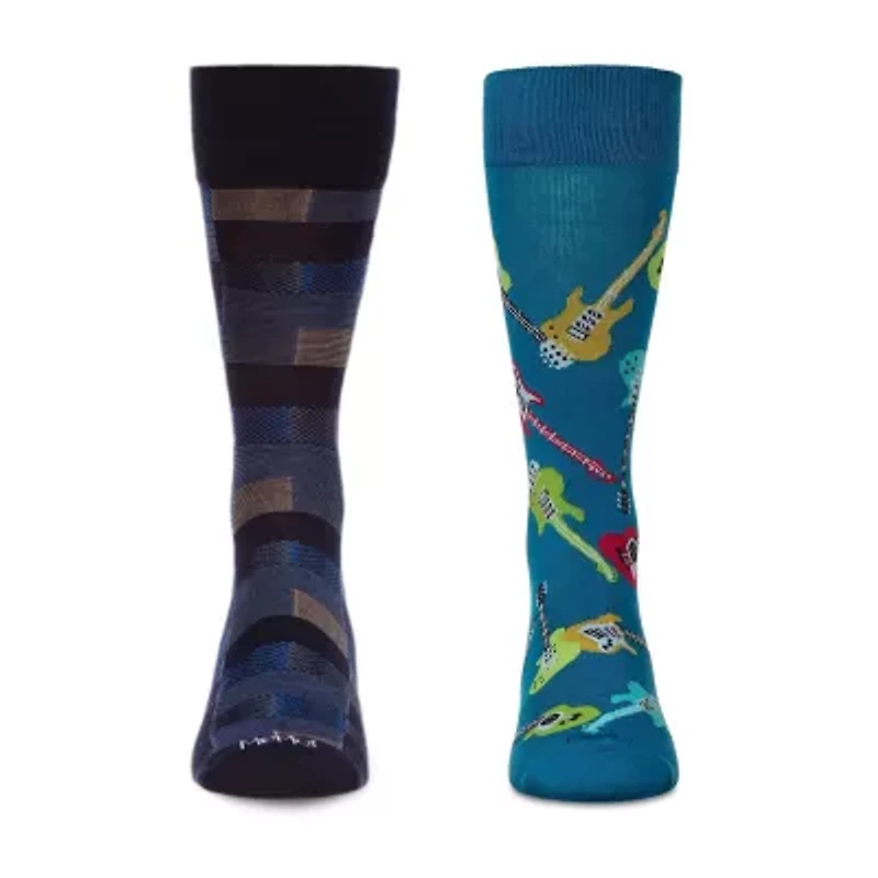 MeMoi Mens 2 Pair Crew Socks