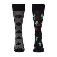 MeMoi Mens 2 Pair Crew Socks
