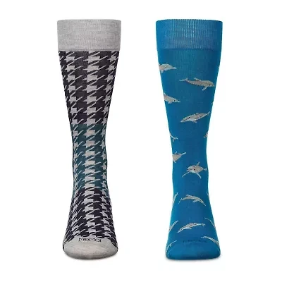 MeMoi Mens 2 Pair Crew Socks