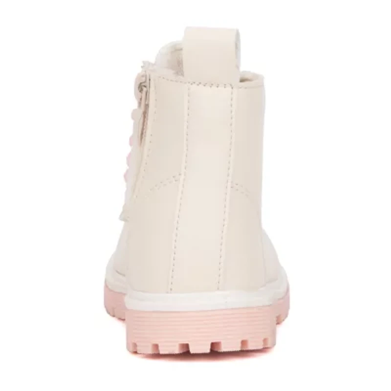 Olivia Miller Toddler Girls Petal Flat Heel Lace Up Boots