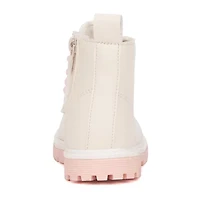 Olivia Miller Toddler Girls Petal Flat Heel Lace Up Boots