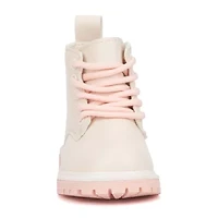 Olivia Miller Toddler Girls Petal Flat Heel Lace Up Boots