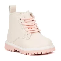 Olivia Miller Toddler Girls Petal Flat Heel Lace Up Boots