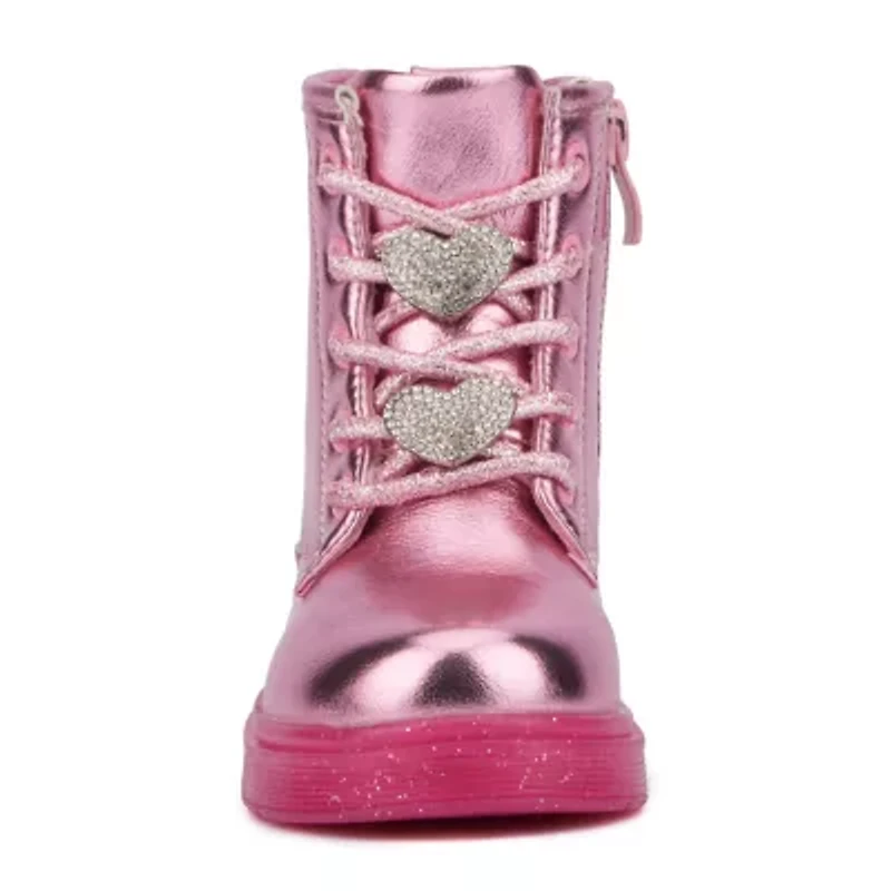 Olivia Miller Toddler Girls Space Case Flat Heel Lace Up Boots