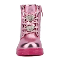 Olivia Miller Toddler Girls Space Case Flat Heel Lace Up Boots