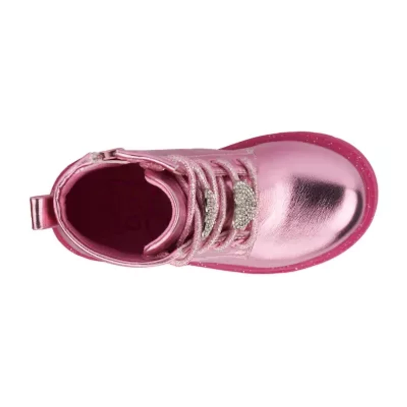 Olivia Miller Toddler Girls Space Case Flat Heel Lace Up Boots