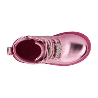 Olivia Miller Toddler Girls Space Case Flat Heel Lace Up Boots