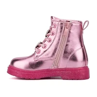 Olivia Miller Toddler Girls Space Case Flat Heel Lace Up Boots