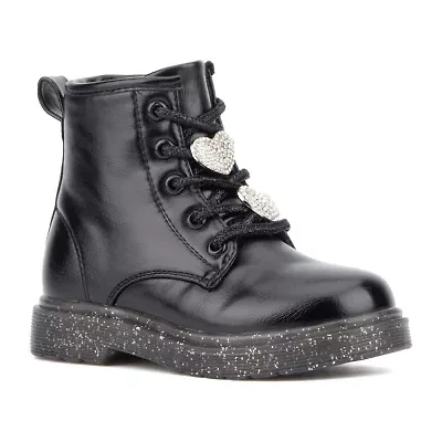 Olivia Miller Toddler Girls Space Case Flat Heel Lace Up Boots