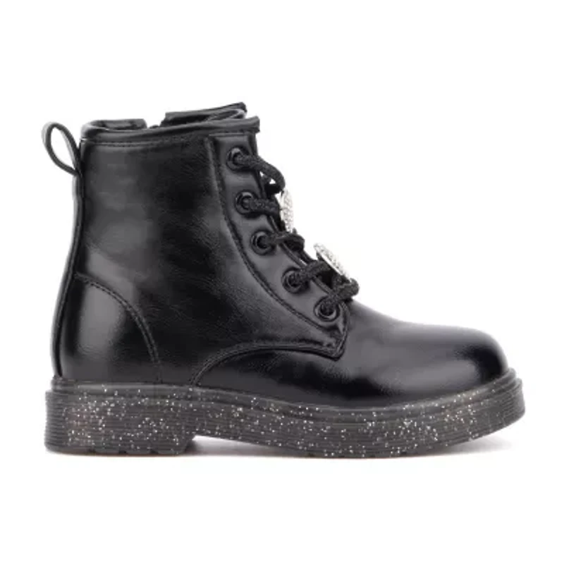 Olivia Miller Toddler Girls Space Case Flat Heel Lace Up Boots