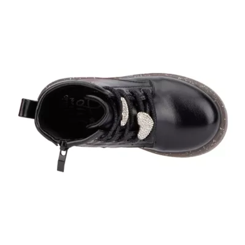 Olivia Miller Toddler Girls Space Case Flat Heel Lace Up Boots