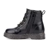 Olivia Miller Toddler Girls Space Case Flat Heel Lace Up Boots