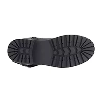 Olivia Miller Little & Big Kid Girls Moto Lug Sole Flat Heel Motorcycle Boots