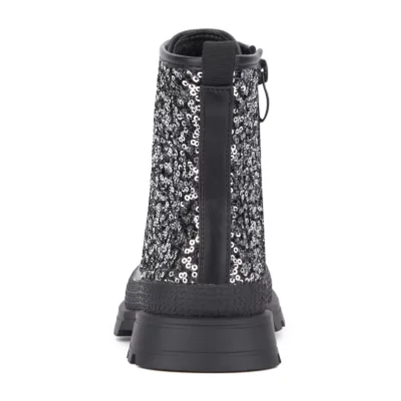 Olivia Miller Little & Big Kid Girls Galaxy Gal Block Heel Lace Up Boots