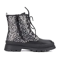 Olivia Miller Little & Big Kid Girls Galaxy Gal Block Heel Lace Up Boots