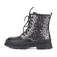 Olivia Miller Little & Big Kid Girls Galaxy Gal Block Heel Lace Up Boots