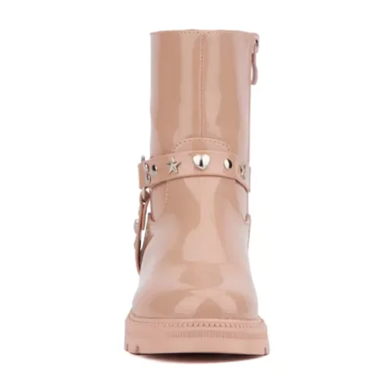 Olivia Miller Little & Big Kid Girls Harness Lug Flat Heel Chelsea Boots