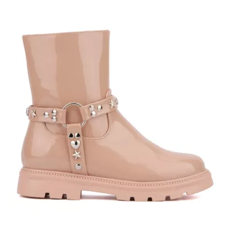 Olivia Miller Little & Big Kid Girls Harness Lug Flat Heel Chelsea Boots