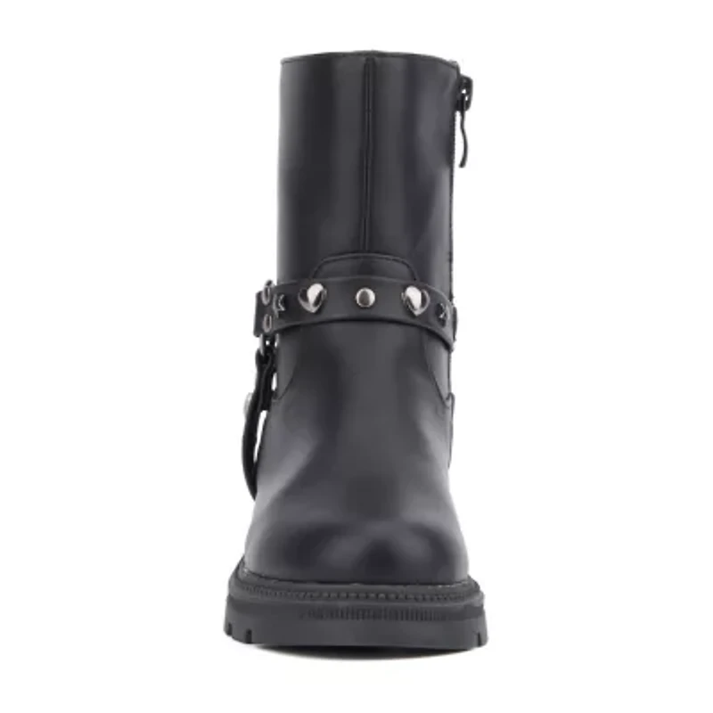 Olivia Miller Little & Big Kid Girls Harness Lug Flat Heel Chelsea Boots