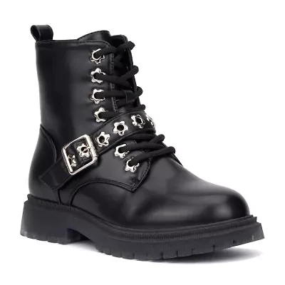 Olivia Miller Little & Big Kid Girls Star Bright Flat Heel Motorcycle Boots