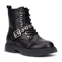 Olivia Miller Little & Big Kid Girls Star Bright Flat Heel Motorcycle Boots