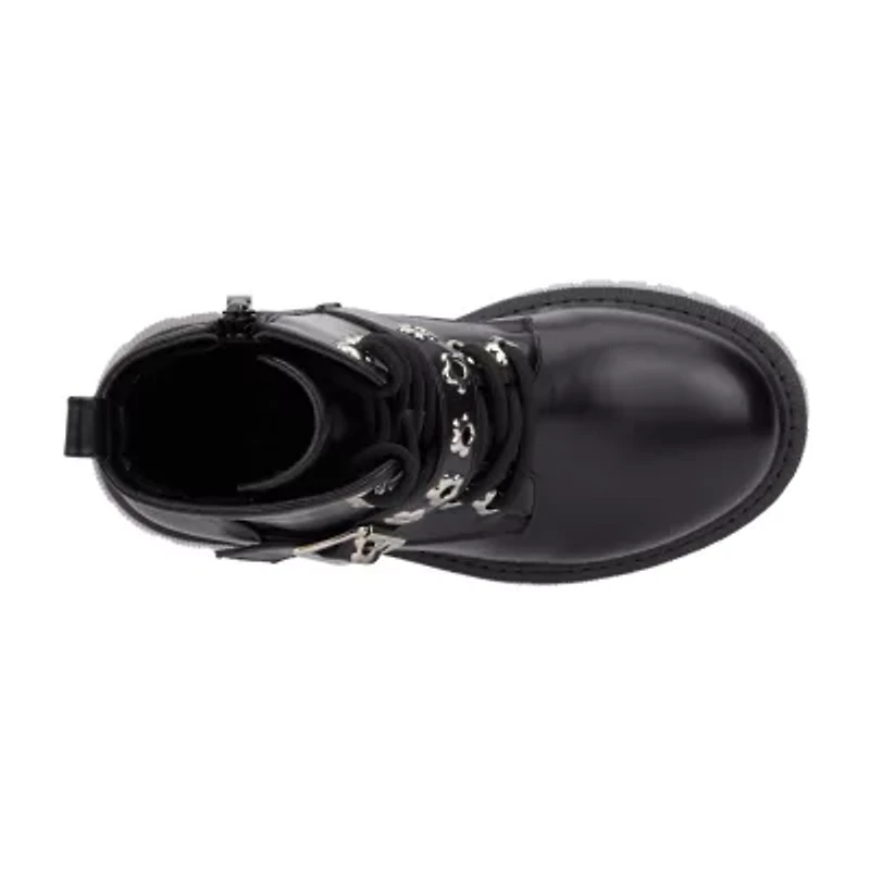 Olivia Miller Little & Big Kid Girls Star Bright Flat Heel Motorcycle Boots