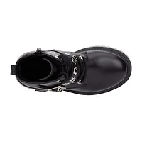 Olivia Miller Little & Big Kid Girls Star Bright Flat Heel Motorcycle Boots