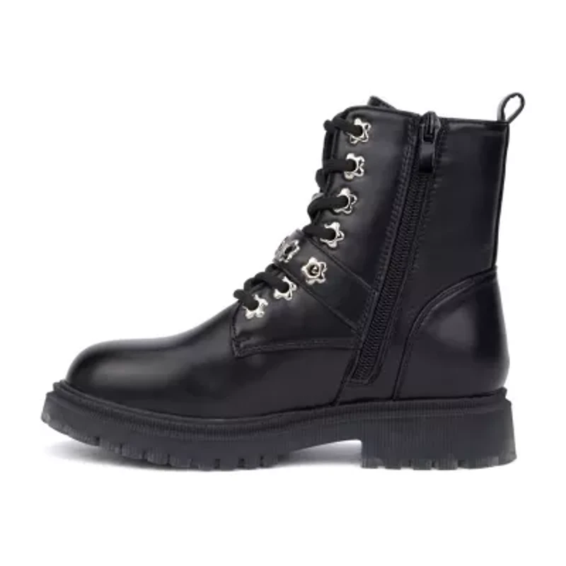 Olivia Miller Little & Big Kid Girls Star Bright Flat Heel Motorcycle Boots