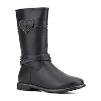 Olivia Miller Little & Big Kid Girls Cloudz Block Heel Riding Boots
