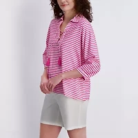 Stella Parker Womens Long Sleeve Tunic Top