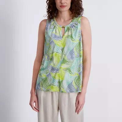Stella Parker Womens Short Sleeve Regular Fit Henley Shirt